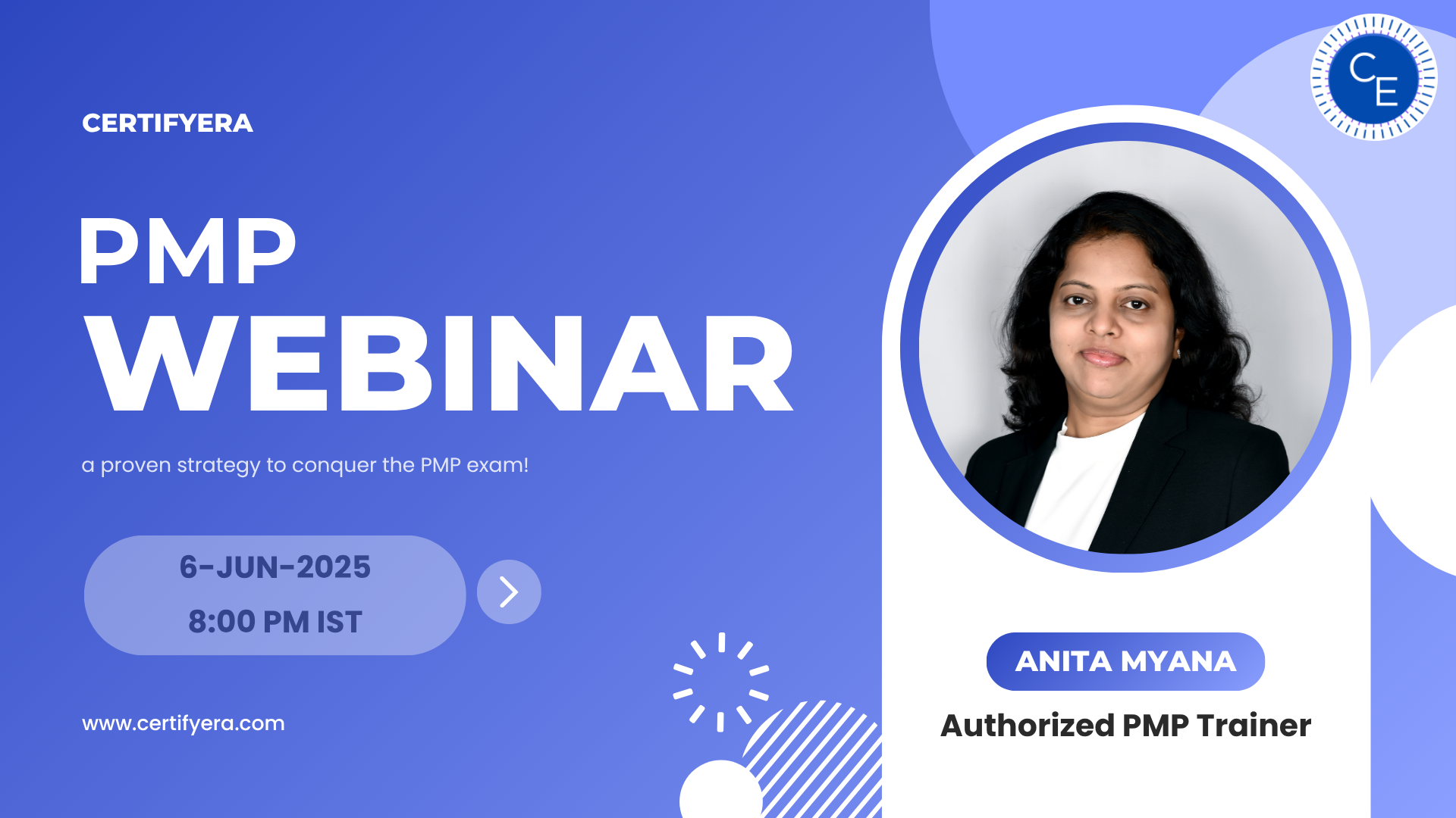 1st PMP Webinar in June 2025
