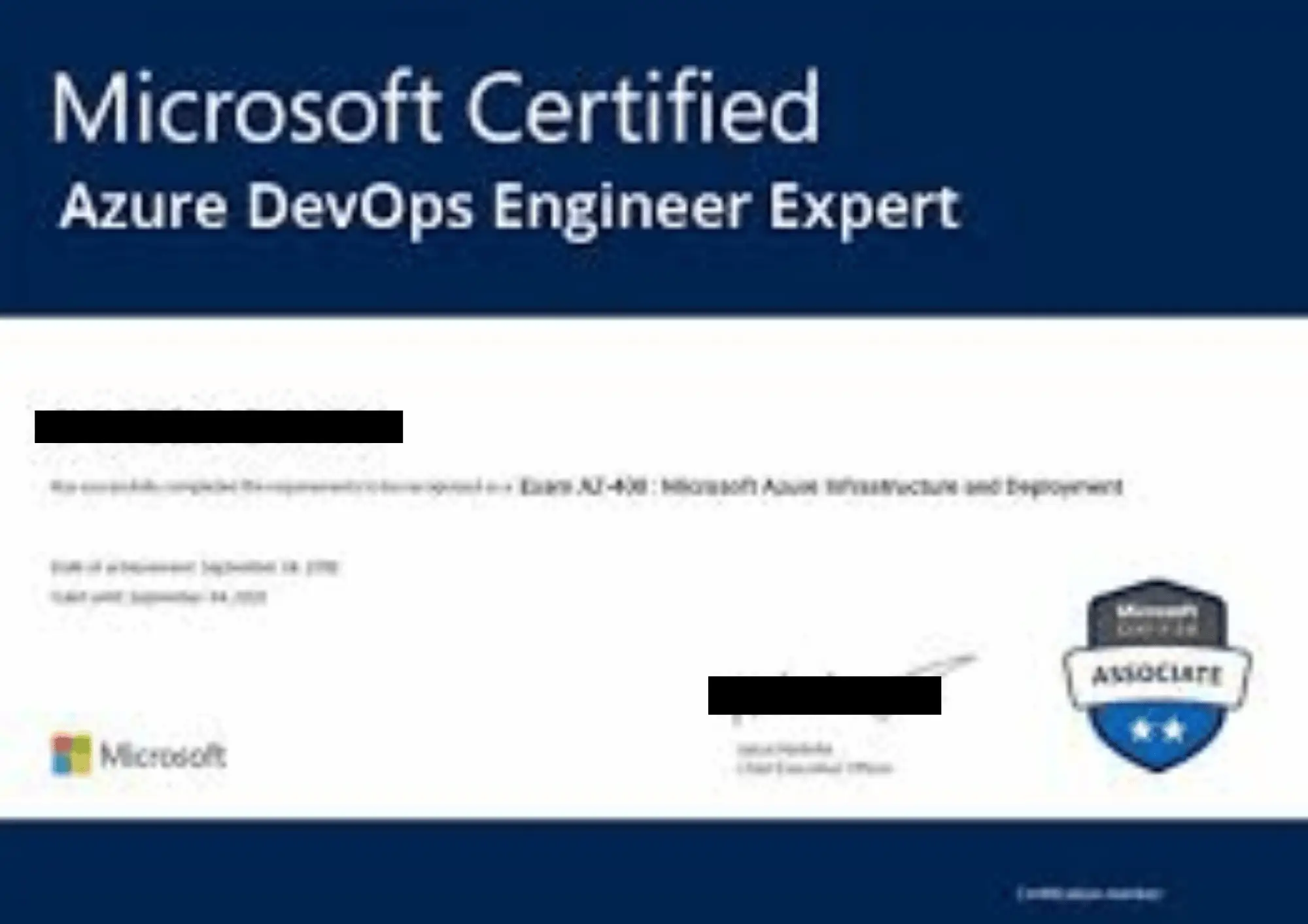 Sample AZ-400: Designing and Implementing Microsoft DevOps Solutions Certificate